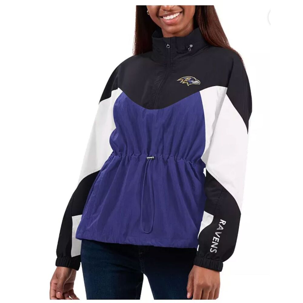 Women's Baltimore Ravens Tie Breaker Lightweight Quarter-Zip Jacket